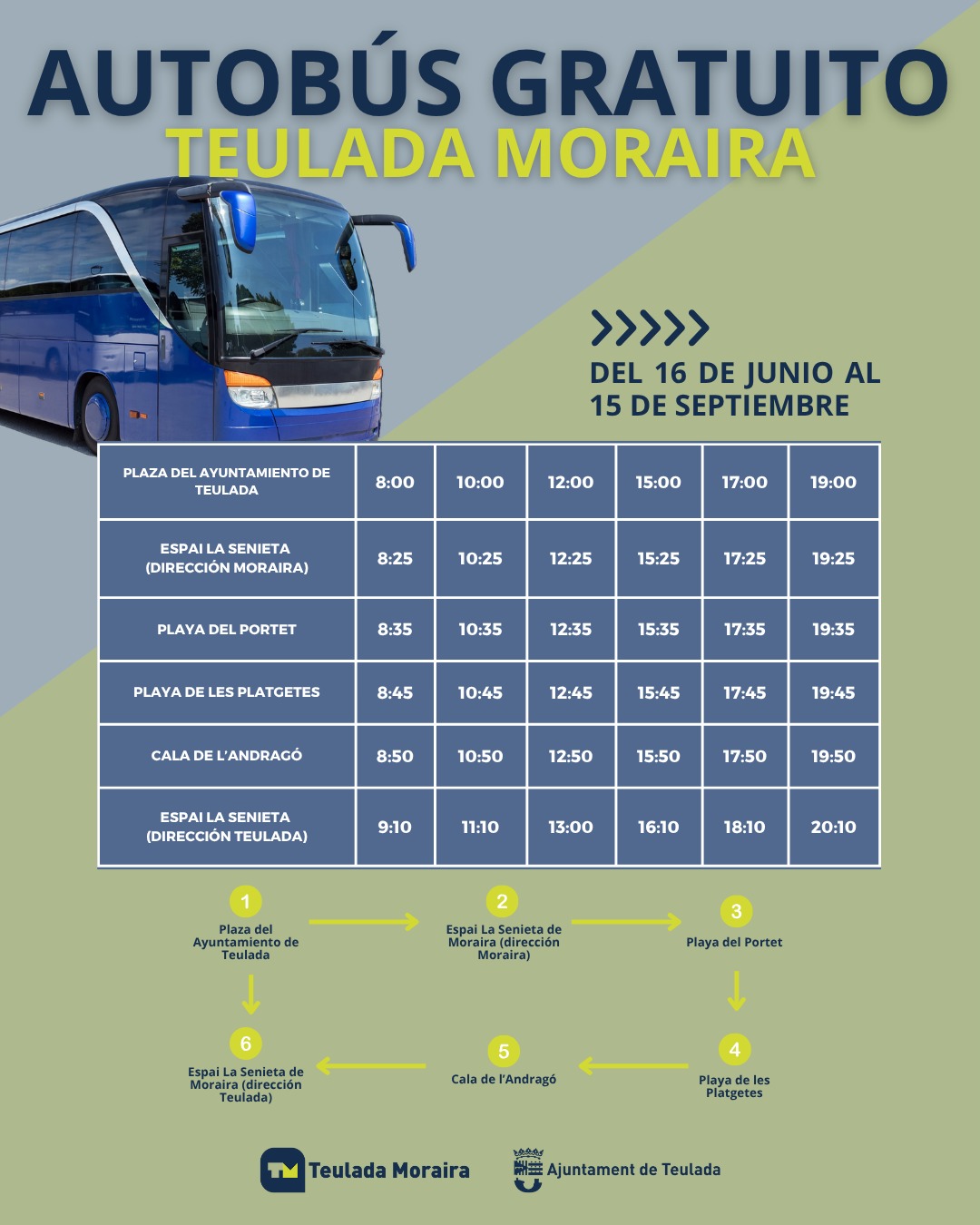 🚌 Kostenloser Moraira Sommerbus 2025